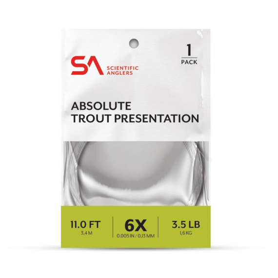 SA Absolute Trout Presentation Leader 14\' i gruppen Krok & Småplock / Tafsar & Tafsmaterial / Färdiga Tafsar / Taperade Flugfisketafsar hos Sportfiskeprylar.se (134095r)