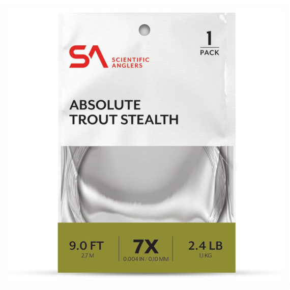 SA Absolute Trout Stealth Leader 9\' i gruppen Krok & Småplock / Tafsar & Tafsmaterial / Färdiga Tafsar / Taperade Flugfisketafsar hos Sportfiskeprylar.se (134125r)