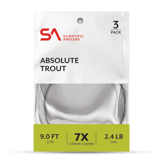 SA Absolute Trout Leader 3-pack 9\' i gruppen Krok & Småplock / Tafsar & Tafsmaterial / Färdiga Tafsar / Taperade Flugfisketafsar hos Sportfiskeprylar.se (134248r)