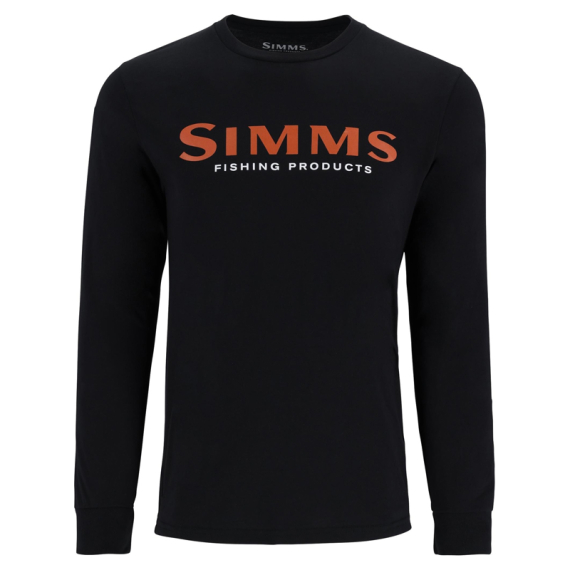 Simms Logo Shirt LS Jet Black i gruppen Kläder & Skor / Kläder / Tröjor / Långärmade T-shirts hos Sportfiskeprylar.se (13626-1292-20r)