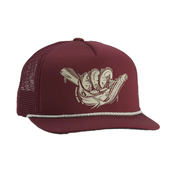 Howler Structured Snapback Hats Fish Shaka Burgundy i gruppen Kläder & Skor / Kepsar & Huvudbonader / Kepsar / Snapbackkepsar hos Sportfiskeprylar.se (160622F-BUR)