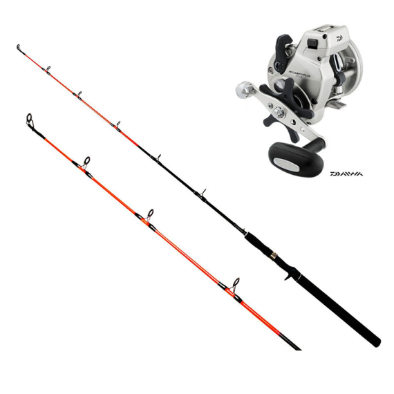 Daiwa Accudepth Plus 47LCBL (Left hand)/Maxximus Predator Ice Medium 140cm i gruppen Fiskemetoder / Vinterfiske / Isfiskeset / Ismeteset hos Sportfiskeprylar.se (199231ICE-set)