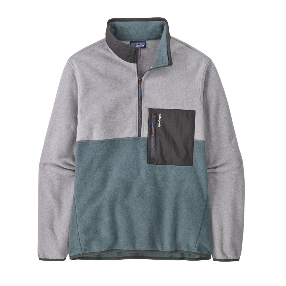 Patagonia M\'s Microdini 1/2 Zip P/O Nouveau Green w/Salt Grey i gruppen Kläder & Skor / Kläder / Tröjor / Fleecetröjor hos Sportfiskeprylar.se (26200-NGSA-Mr)