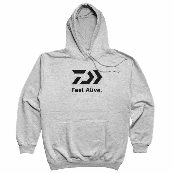 Daiwa D-Vec Feel Alive Hoodie Grey i gruppen Kläder & Skor / Kläder / Tröjor / Hoodies hos Sportfiskeprylar.se (32-223565r)