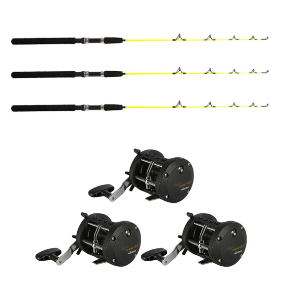 Okuma Classic CLX -200La 0bb/Fladen Ice Pike 115cm Höger 3-Pack i gruppen Fiskemetoder / Vinterfiske / Isfiskeset / Ismeteset hos Sportfiskeprylar.se (49683ICE3PCS-SET)