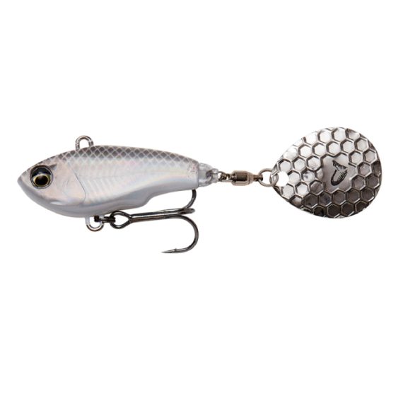 Savage Gear Fat Tail Spin 6,5cm, 16g Sinking - White Silver i gruppen Fiskedrag / Vibrationsbeten hos Sportfiskeprylar.se (71763)