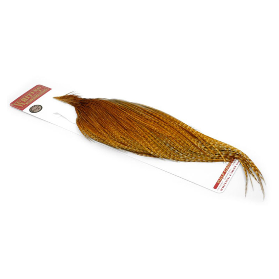 Whiting Bronze 1/2 Dry Fly Hackle Barred Dark Ginger i gruppen Krok & Småplock / Flugbindning / Flugbindningsmaterial / Fjädrar & Nackar / Hackel hos Sportfiskeprylar.se (91341016)