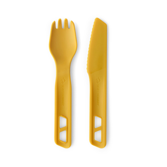 Sea To Summit Passage Cutlery Set 2pcs Yellow i gruppen Outdoor / Friluftskök & Redskap / Bestick & Tillbehör hos Sportfiskeprylar.se (ACK035021-120901)