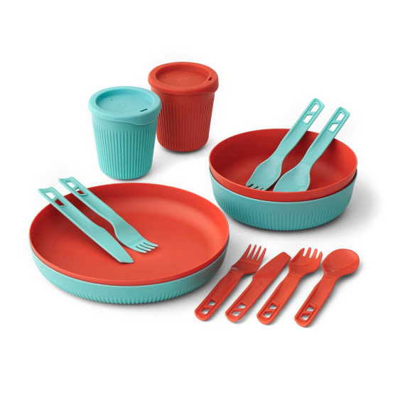 Sea To Summit Passage Dinnerware Set 2P, 14pcs Blue + Orange i gruppen Outdoor / Friluftskök & Redskap / Tallrikar & Skålar / Tallrikar hos Sportfiskeprylar.se (ACK037051-122123)