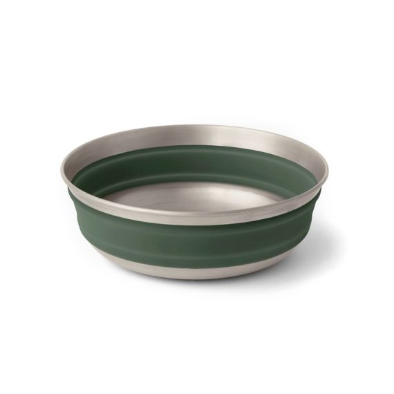 Sea To Summit Detour Stainless Steel Collapsible Bowl M Green i gruppen Outdoor / Friluftskök & Redskap / Tallrikar & Skålar / Skålar hos Sportfiskeprylar.se (ACK039011-052004)