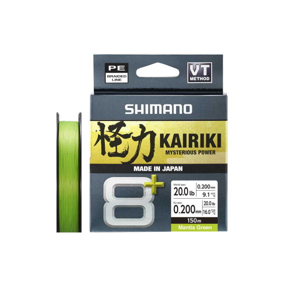 Shimano Kairiki 8+ 150m Green i gruppen Fiskelinor / Flätlinor & Superlinor hos Sportfiskeprylar.se (LDM58XE0606015Gr)