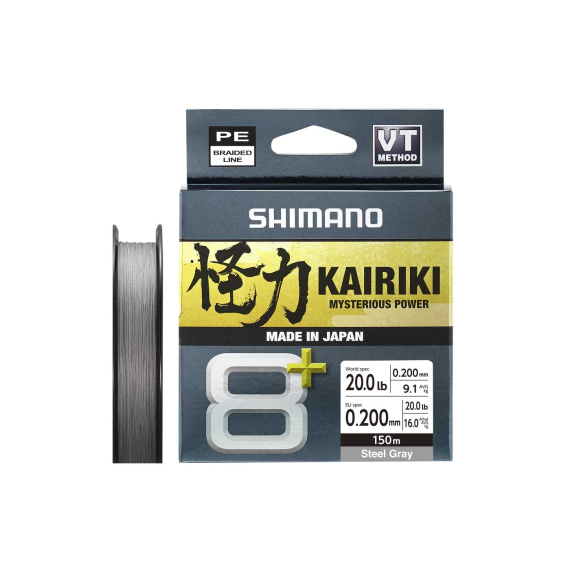 Shimano Kairiki 8+ 150m Grey i gruppen Fiskelinor / Flätlinor & Superlinor hos Sportfiskeprylar.se (LDM58XE0606015Sr)