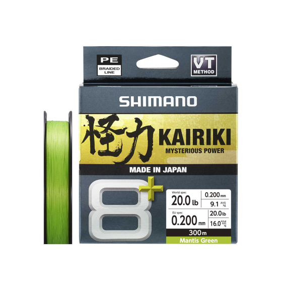 Shimano Kairiki 8+ 300m Green i gruppen Fiskelinor / Flätlinor & Superlinor hos Sportfiskeprylar.se (LDM68XE0606030Gr)