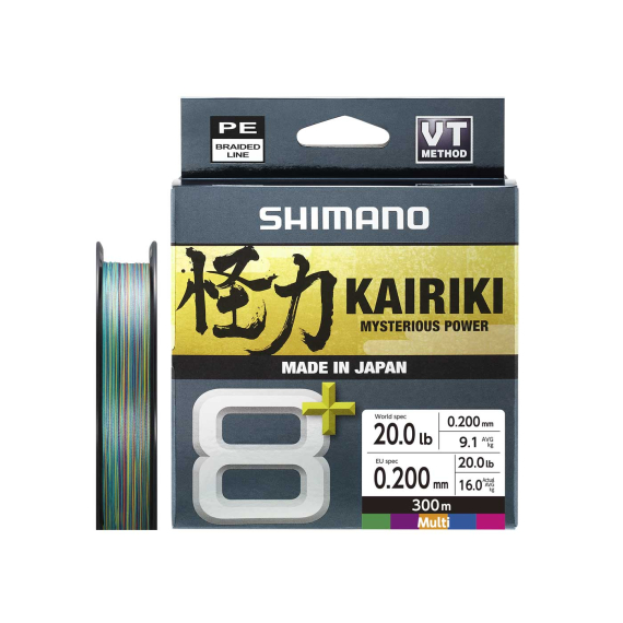 Shimano Kairiki 8+ 300m Multi i gruppen Fiskelinor / Flätlinor & Superlinor hos Sportfiskeprylar.se (LDM68XE0606030Mr)