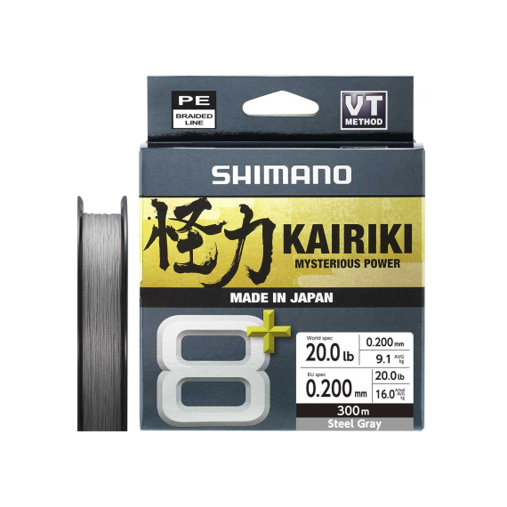 Shimano Kairiki 8+ 300m Grey i gruppen Fiskelinor / Flätlinor & Superlinor hos Sportfiskeprylar.se (LDM68XE0810030Sr)