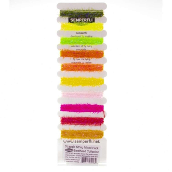 Semperfli Straggle String Mixed Pack- Bright Colours (Steelhead) i gruppen Krok & Småplock / Flugbindning / Flugbindningsmaterial / Garn & Chenille hos Sportfiskeprylar.se (MSTS010SHD)