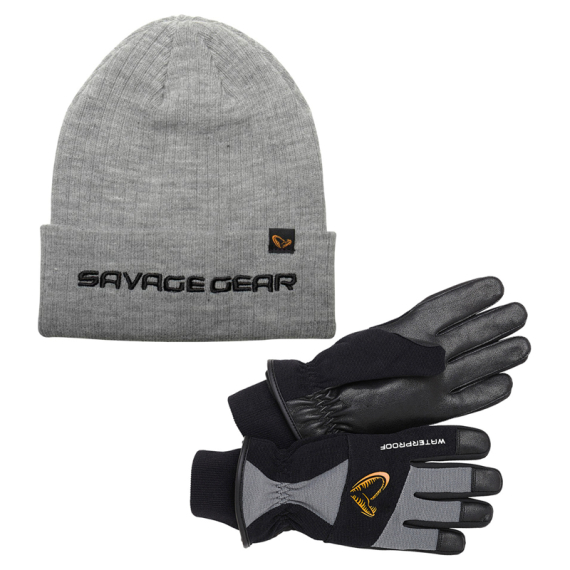 Savage Gear Glove And Hat Set i gruppen Fiskemetoder / Vinterfiske / Vinterkläder / Handskar & Vantar hos Sportfiskeprylar.se (SAVAGEGEARGLOVENHATSET)