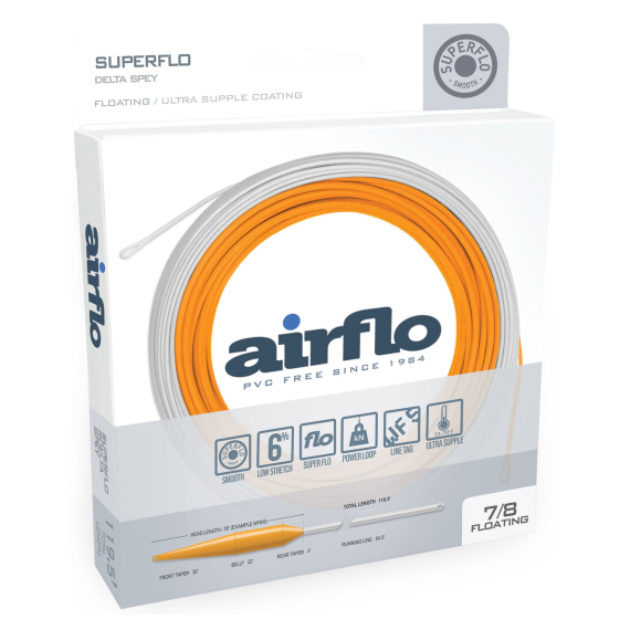 Airflo Superflo Integratged Delta Spey Fly Line i gruppen Fiskelinor / Flugfiskelinor / Tvåhandslinor hos Sportfiskeprylar.se (SFS-DS-WF8-9F-SR-WHr)