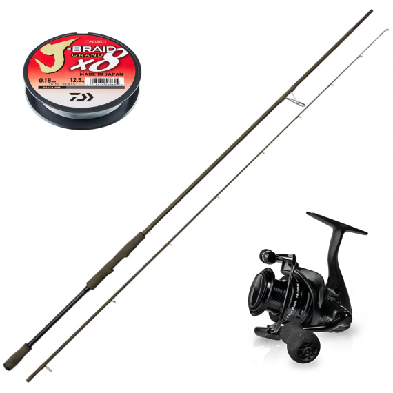 Okuma Pitch Black V2 Savage Gear SG4 Pike Combo i gruppen Fiskemetoder / Spinnfiske / Fiskeset / Haspelset hos Sportfiskeprylar.se (SSPSET-17)