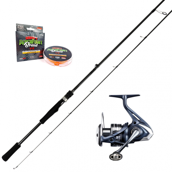 Shimano Miravel Lunker Stick Perch Combo i gruppen Fiskemetoder / Spinnfiske / Fiskeset / Haspelset hos Sportfiskeprylar.se (SSPSET-24)