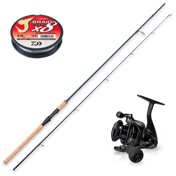 Okuma Pitch Black V2 DAM Steelhead Iconic Seatrout Combo i gruppen Fiskemetoder / Spinnfiske / Fiskeset / Haspelset hos Sportfiskeprylar.se (SSPSET-6)