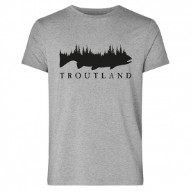 Troutland Men´s 100% Cotton Grey t-shirt S