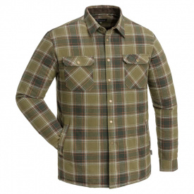 Pinewood Finnveden Check Padd Overshirt H.Olive/Terracotta