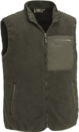 Pinewood Pile Vest Dark Green