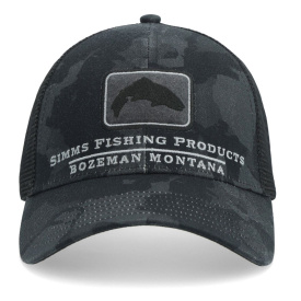 Simms Trout Icon Trucker Regiment Camo Carbon