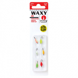 Blue Fox Waxy Jig Kit #8 Glow 0,9gr (6-pack)