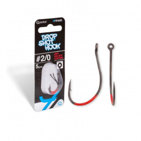 Quantum 4street Drop Shot Hook DG Black Red (5-pack)