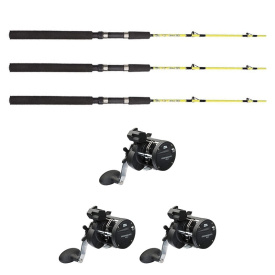 Abu Garcia Cardinal Trolling 20LC/Fladen Ice Pike 130cm Combo Höger 3-Pack