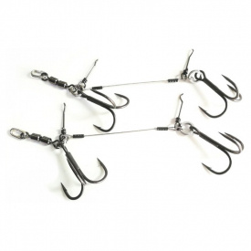 Pikecraft Double Swivel Stinger Rig L (2-pack) - BKK 1/0