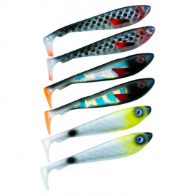 Svartzonker McRubber Shad 9cm Mix (6-pack) - Overcast