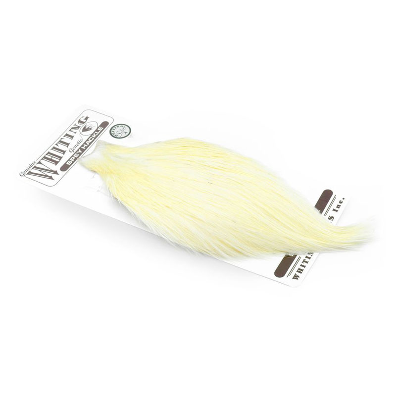 Whiting Spey Hackle Cape Silver - White