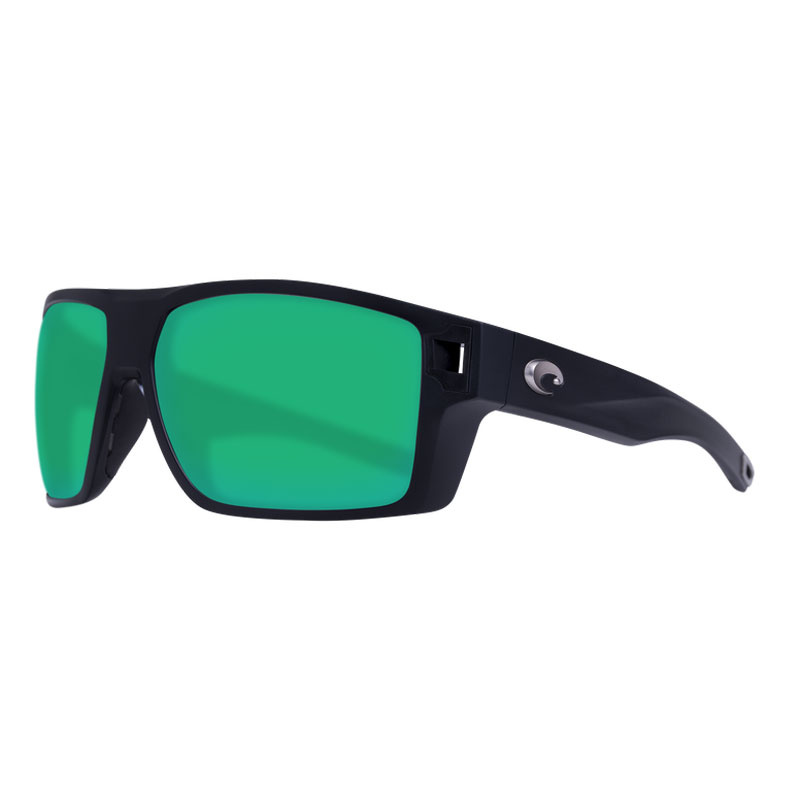 Costa DIEGO matte black - green mirror 580G