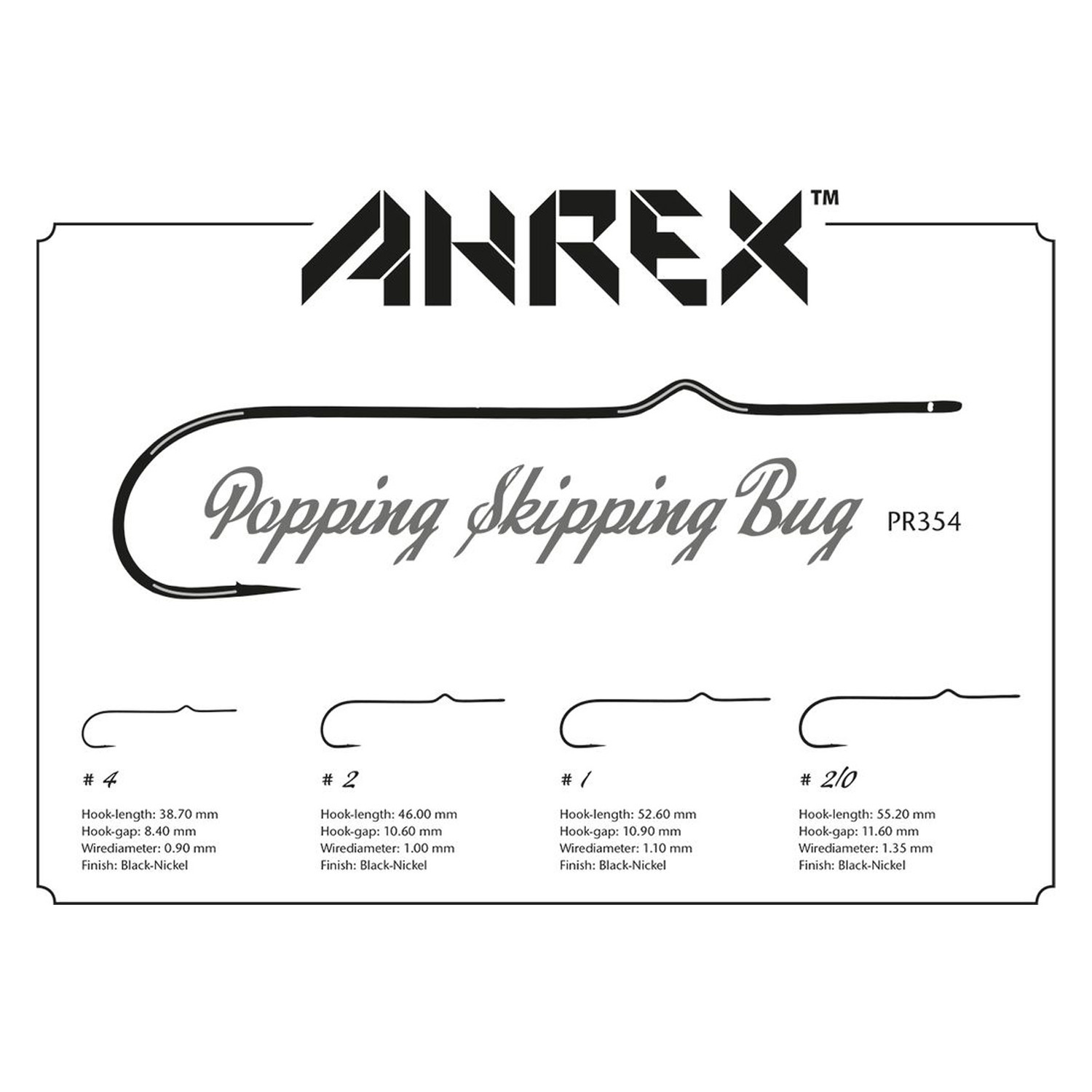 Ahrex PR354 Long Shank Popping-Skipping Bug 8-pack Krok